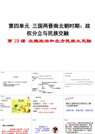 （水滴系列）（2016年秋季版）七年级历史上册 19 北魏的政治和北方的民族大交融课件 新人教版