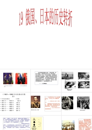 （水滴系列）九年级历史上册 第19课《俄国、日本的历史转折》课件 新人教版-新人教版初中九年级上册历史课件