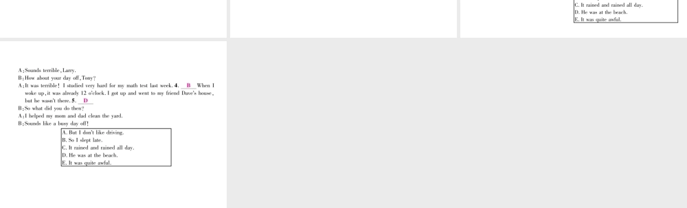 （毕节专版）秋八年级英语上册 Unit 1 Where did you go on vacation（第4课时）课件 （新版）人教新目标版-（新版）人教新目标版初中八年级上册英语课件