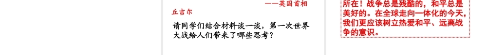 （水滴系列）九年级历史上册 第21课《第一次世界大战》课件 新人教版