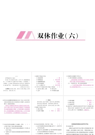 （毕节专版）八年级语文下册 双休作业6课件 新人教版-新人教版初中八年级下册语文课件