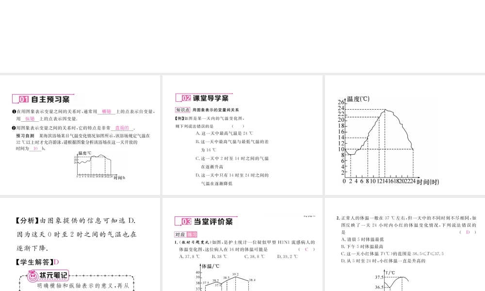 （毕节级数学下册 3.3 用图象表示的变量间关系 第1课时 温度的变化课件 （新版）北师大版-（新版）北师大级下册数学课件