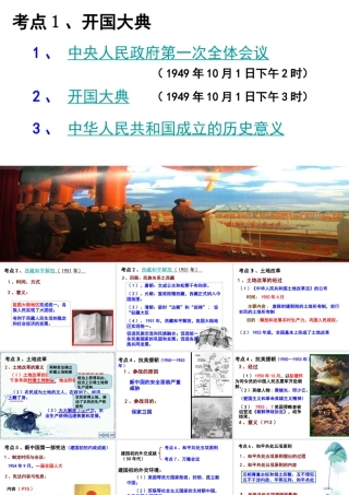 （水滴系列）八年级历史下册 考点1-15复习课件 新人教版-新人教版初中八年级下册历史课件