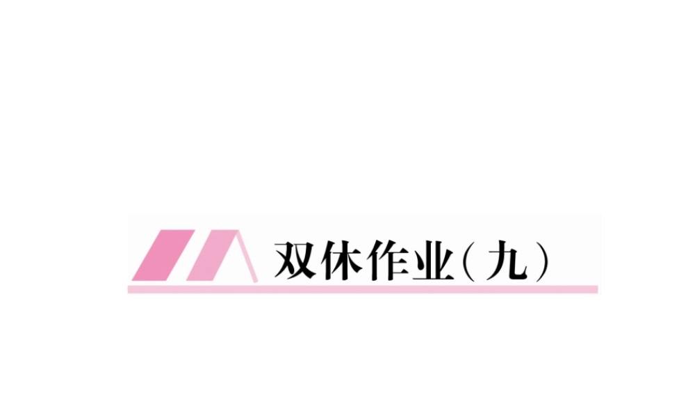 （毕节专版）八年级语文下册 双休作业9课件 新人教版-新人教版初中八年级下册语文课件