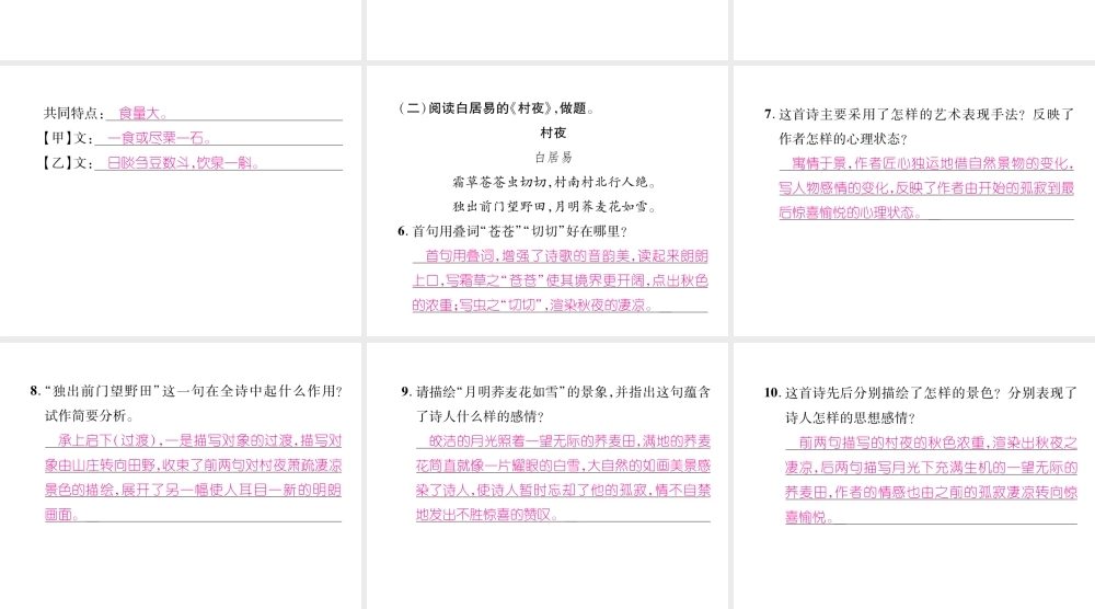 （毕节专版）八年级语文下册 双休作业12课件 新人教版-新人教版初中八年级下册语文课件