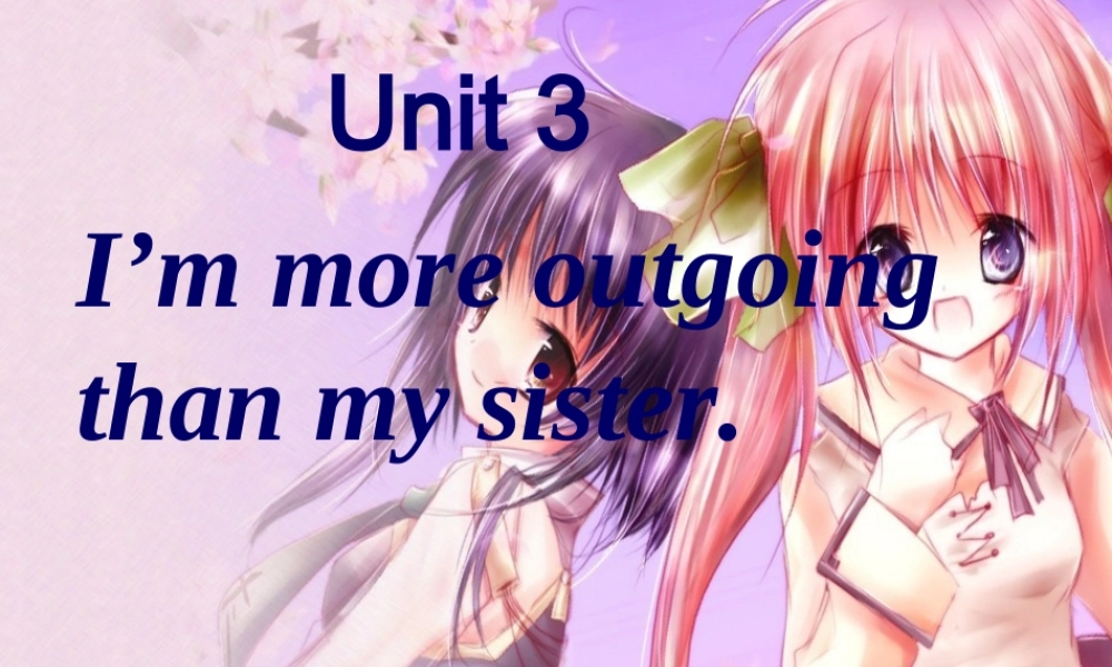 （水滴系列）八年级英语上册 Unit 3 I'm more outgoing than my sister（第6课时）Section B（3a-self check）课件 （新版）人教新目标版-（新版）人教新目标版初中八年级上册英语课件