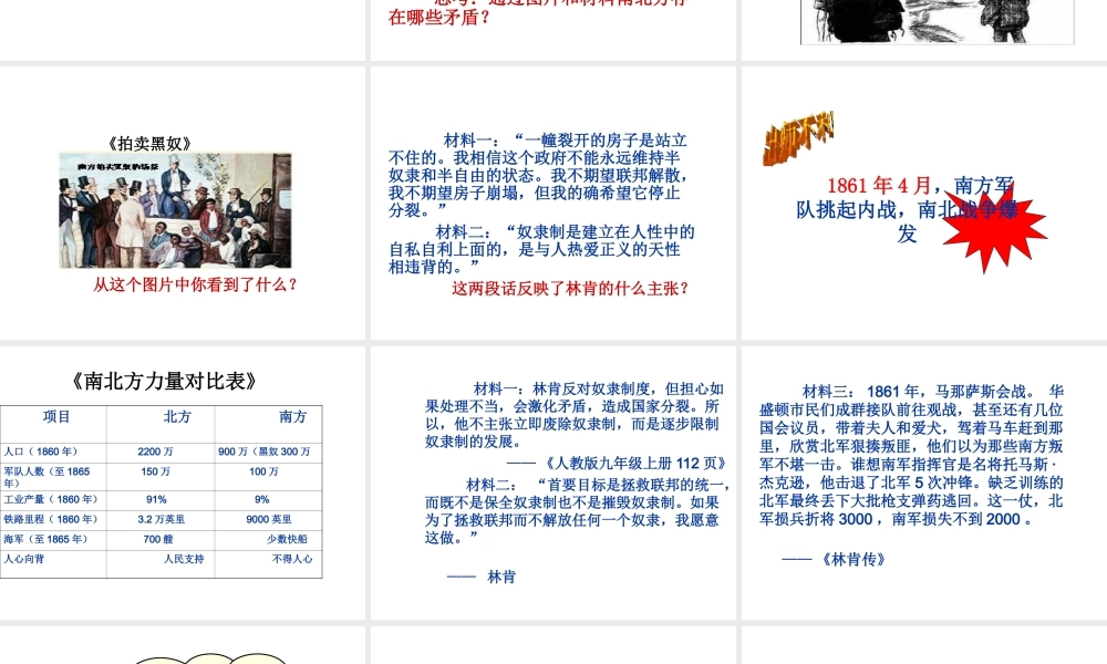 （水滴系列）九年级历史上册 第六单元 第18课 美国南北战争课件课件 新人教版-新人教版初中九年级上册历史课件