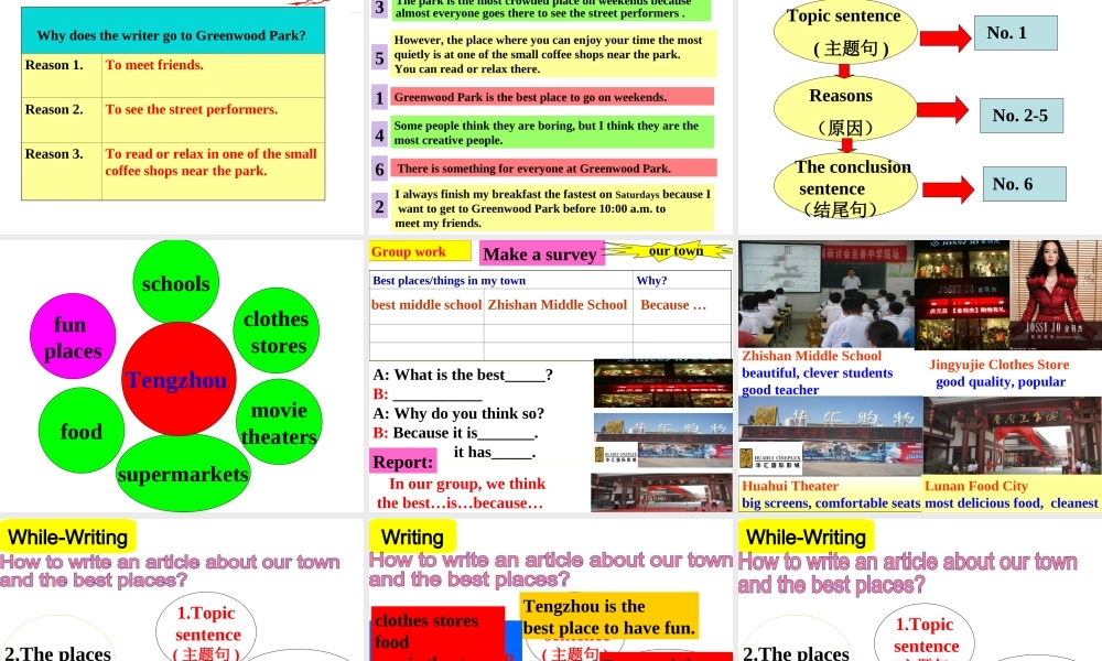 （水滴系列）八年级英语上册 Unit 4 What’s the best movie theater（第6课时）Section B（3a-Self check）课件 （新版）人教新目标版-（新版）人教新目标版初中八年级上册英语课件