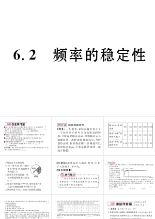 （毕节级数学下册 6.2 频率的稳定性课件 （新版）北师大版-（新版）北师大级下册数学课件