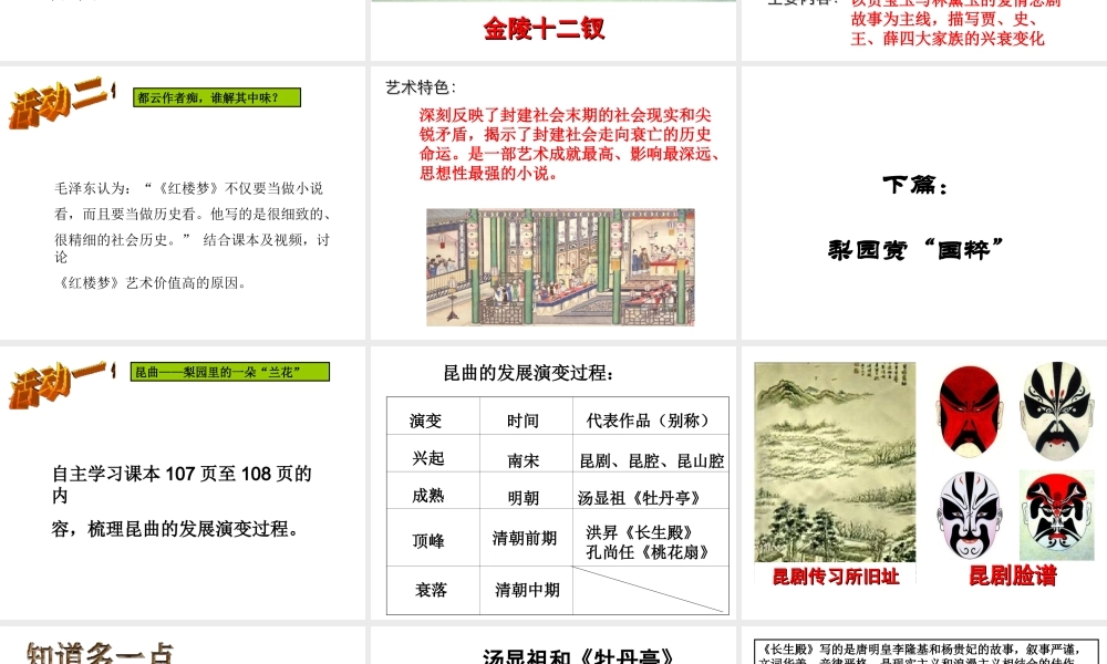 （水滴系列）（2016年秋季版）七年级历史下册 21《清朝前期的文学艺术》课件 新人教版