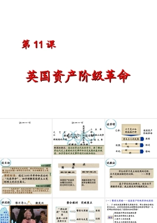 （水滴系列）九年级历史上册 第四单元 第12课 英国资产阶级革命课件 新人教版-新人教版初中九年级上册历史课件