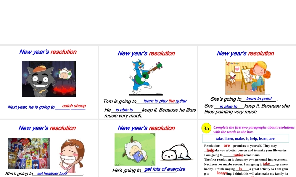 （水滴系列）八年级英语上册 Unit 6 I’m going to study computer science（第6课时）Section B（3a-Self check）课件 （新版）人教新目标版-（新版）人教新目标版初中八年级上册英语课件