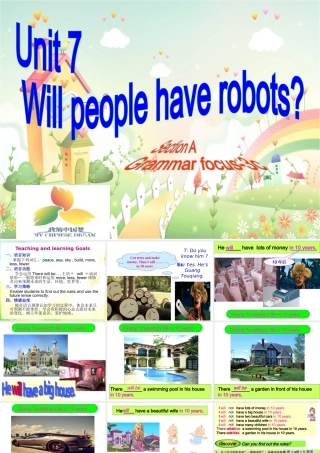 （水滴系列）八年级英语上册 Unit 7 Will people have robots Section A（Grammar Focus-3c）课件 （新版）人教新目标版-（新版）人教新目标版初中八年级上册英语课件