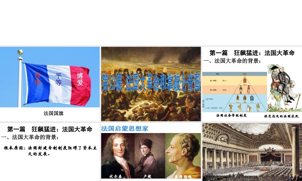 （水滴系列）九年级历史上册 第四单元 第13课 法国大革命和拿破仑帝国课件 新人教版-新人教版初中九年级上册历史课件