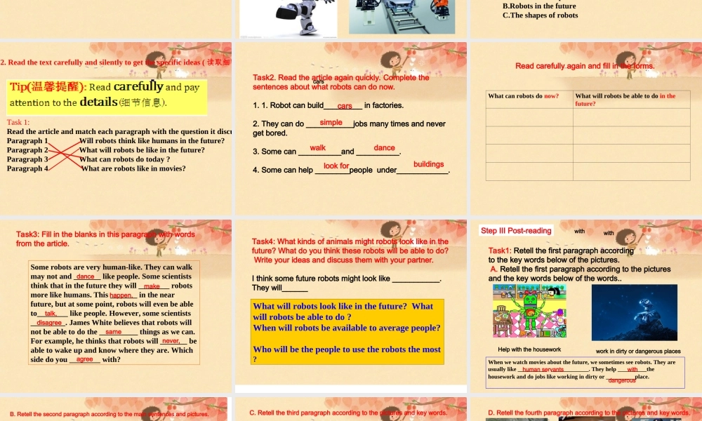 （水滴系列）八年级英语上册 Unit 7 Will people have robots Section B（2a-2d）课件 （新版）人教新目标版-（新版）人教新目标版初中八年级上册英语课件