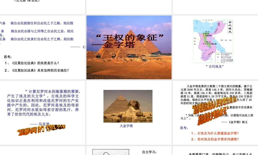 （水滴系列）九年级历史上册 第一单元 第2课 大河流域-人类文明的摇篮课件 新人教版-新人教版初中九年级上册历史课件