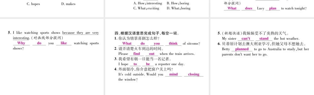 （毕节专版）秋八年级英语上册 Unit 5 Do you want to watch a game show（第2课时）语法精讲精练课件 （新版）人教新目标版-（新版）人教新目标版初中八年级上册英语课件