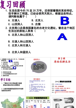 （水滴系列）（秋季版）七年级历史上册 第2课 原始农耕生活课件1 新人教版-新人教版初中七年级上册历史课件