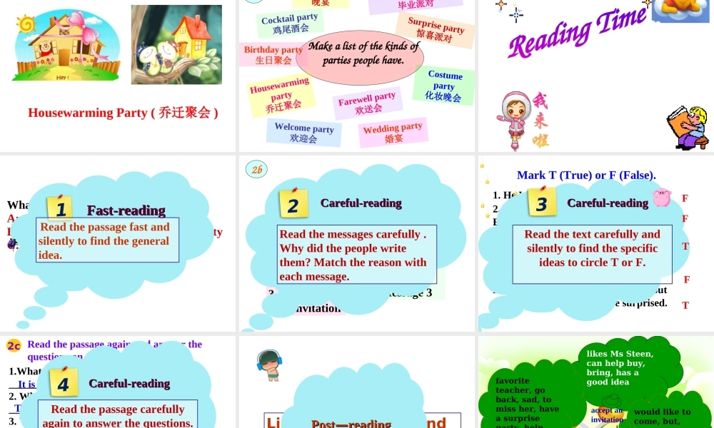 （水滴系列）八年级英语上册 Unit 9 Can you come to my party（第5课时）Section B（2a-2e）课件 （新版）人教新目标版-（新版）人教新目标版初中八年级上册英语课件