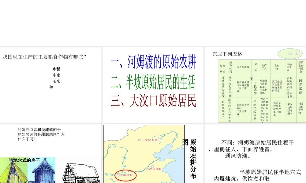 （水滴系列）（秋季版）七年级历史上册 第2课 原始农耕生活课件2 新人教版-新人教版初中七年级上册历史课件