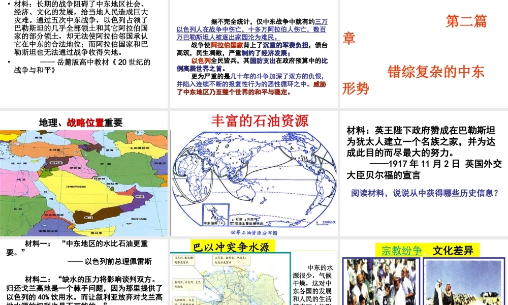 （水滴系列）九年级历史下册 第13课《动荡的中东地区》课件2 新人教版
