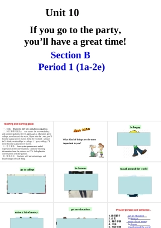 （水滴系列）八年级英语上册 Unit 10 If you go to the party  you’ll have a great time Period 4 Section B（1a-1e）课件 （新版）人教新目标版-（新版）人教新目标版初中八年级上册英语课件