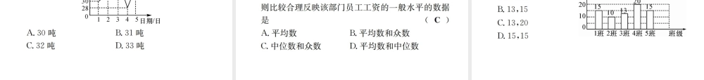 （毕节地区）秋八年级数学上册 期末复习（六）数据的分析作业课件 （新版）新人教版-（新版）新人教版初中八年级上册数学课件
