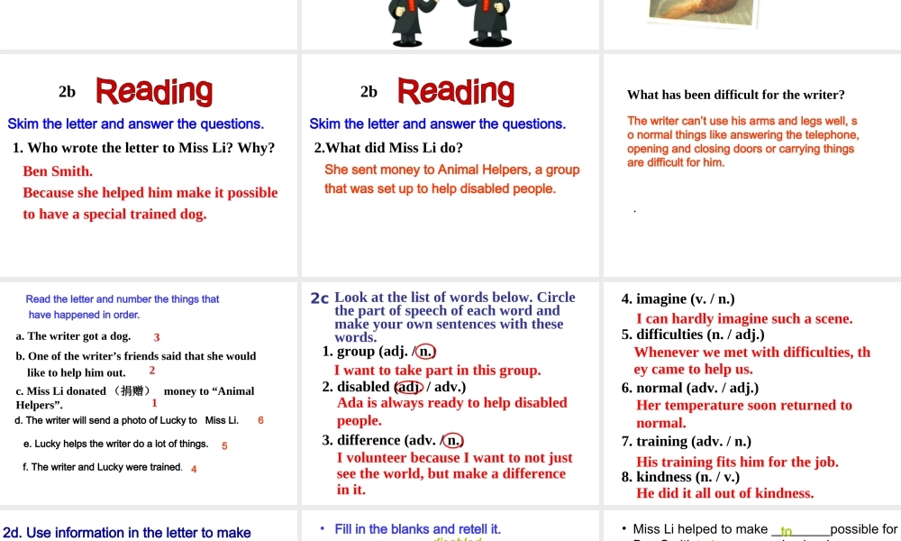 （水滴系列）八年级英语下册 Unit 2 I’ll help to clean up the city parks（第5课时）Section B（2a-2e）课件 （新版）人教新目标版-（新版）人教新目标版初中八年级下册英语课件