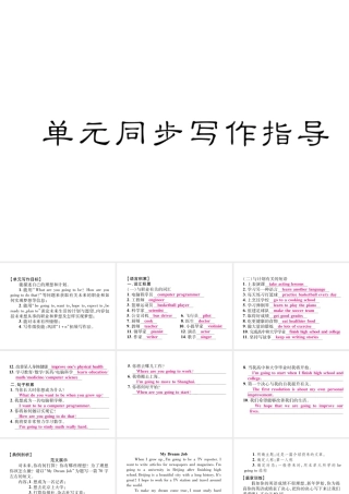 （毕节专版）秋八年级英语上册 Unit 6 I'm going to study computer science同步写作指导课件 （新版）人教新目标版-（新版）人教新目标版初中八年级上册英语课件