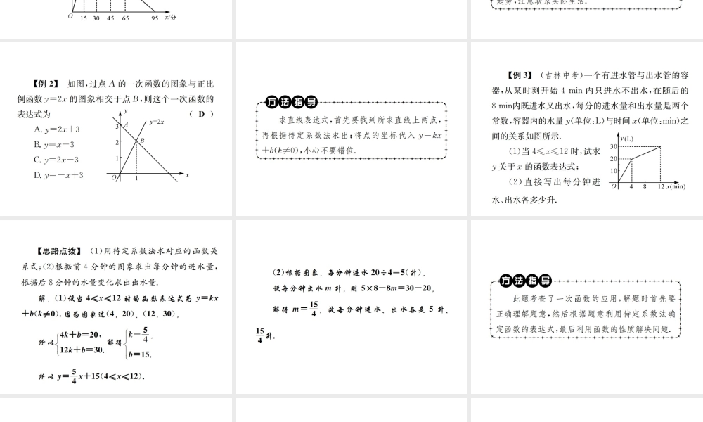 （毕节地区）秋八年级数学上册 期末复习（四）一次函数作业课件 （新版）新人教版-（新版）新人教版初中八年级上册数学课件