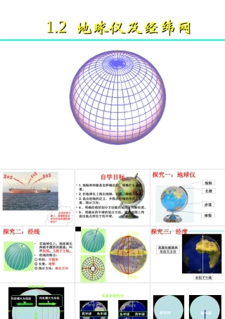 （水滴系列）七年级地理上册 第一章 第二节《地球仪和经纬网》（第1课时）课件 （新版）商务星球版-（新版）商务星球版初中七年级上册地理课件