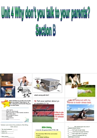 （水滴系列）八年级英语下册 Unit 4 Why don’t you talk to your parents（第4课时）Section B（1a-1e）课件 （新版）人教新目标版-（新版）人教新目标版初中八年级下册英语课件