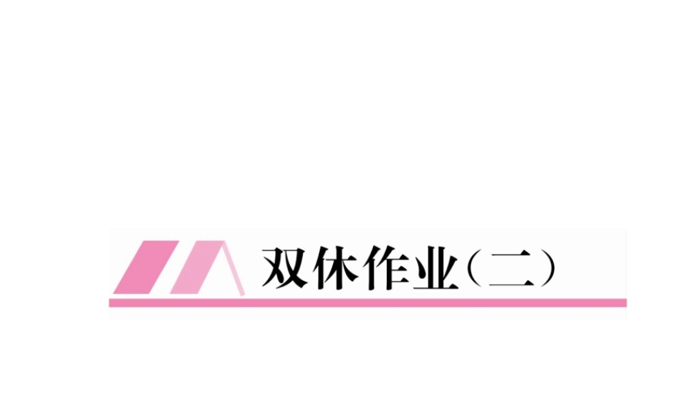 （毕节专版）春八年级数学下册 双休作业（二）作业课件 （新版）北师大版-（新版）北师大版初中八年级下册数学课件
