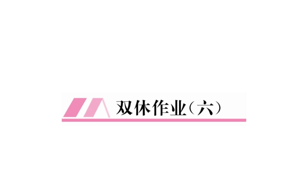 （毕节专版）春八年级数学下册 双休作业（六）作业课件 （新版）北师大版-（新版）北师大版初中八年级下册数学课件