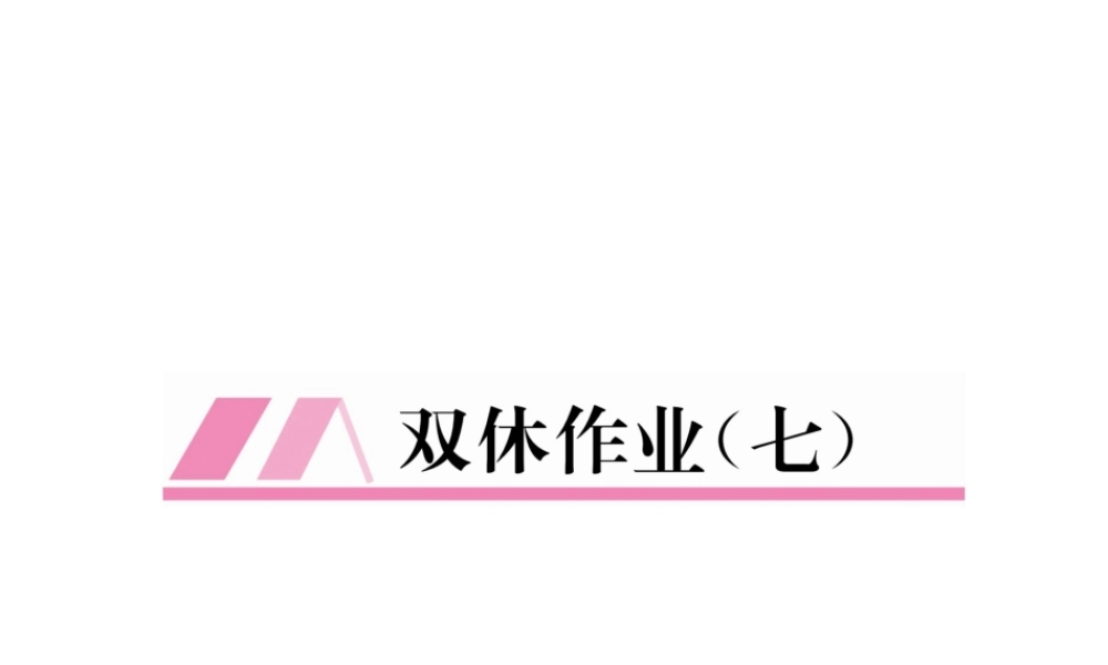 （毕节专版）春八年级数学下册 双休作业（七）作业课件 （新版）北师大版-（新版）北师大版初中八年级下册数学课件