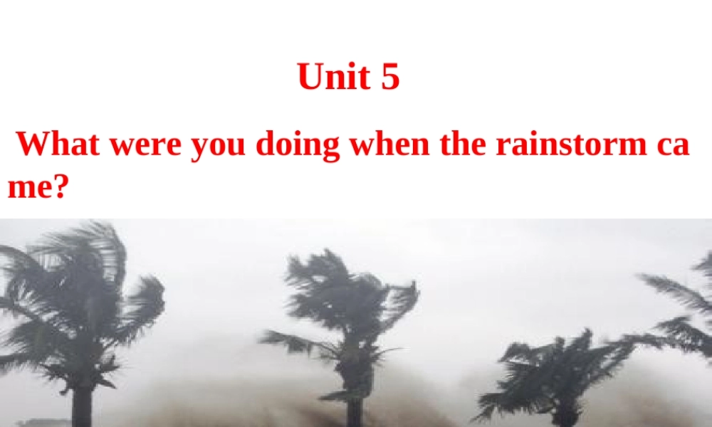 （水滴系列）八年级英语下册 Unit 5 What were you doing when the rainstorm came（第3课时）Section A（3a-4c）课件 （新版）人教新目标版-（新版）人教新目标版初中八年级下册英语课件