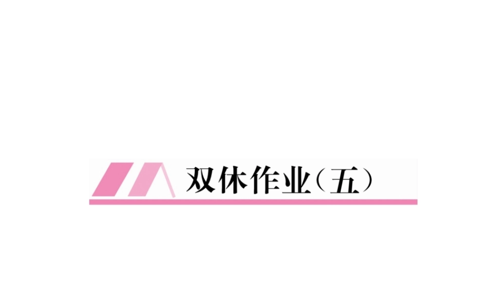 （毕节专版）春八年级数学下册 双休作业（五）作业课件 （新版）北师大版-（新版）北师大版初中八年级下册数学课件