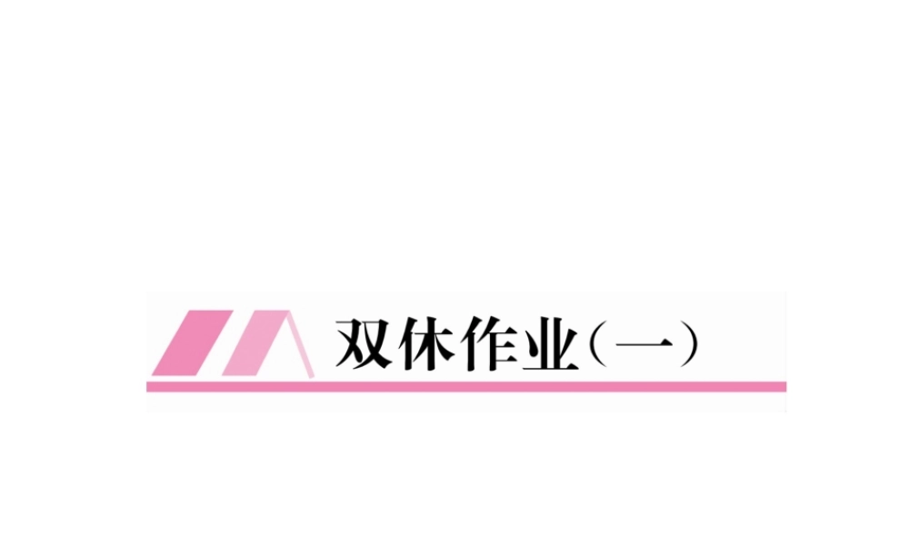 （毕节专版）春八年级数学下册 双休作业（一）作业课件 （新版）北师大版-（新版）北师大版初中八年级下册数学课件