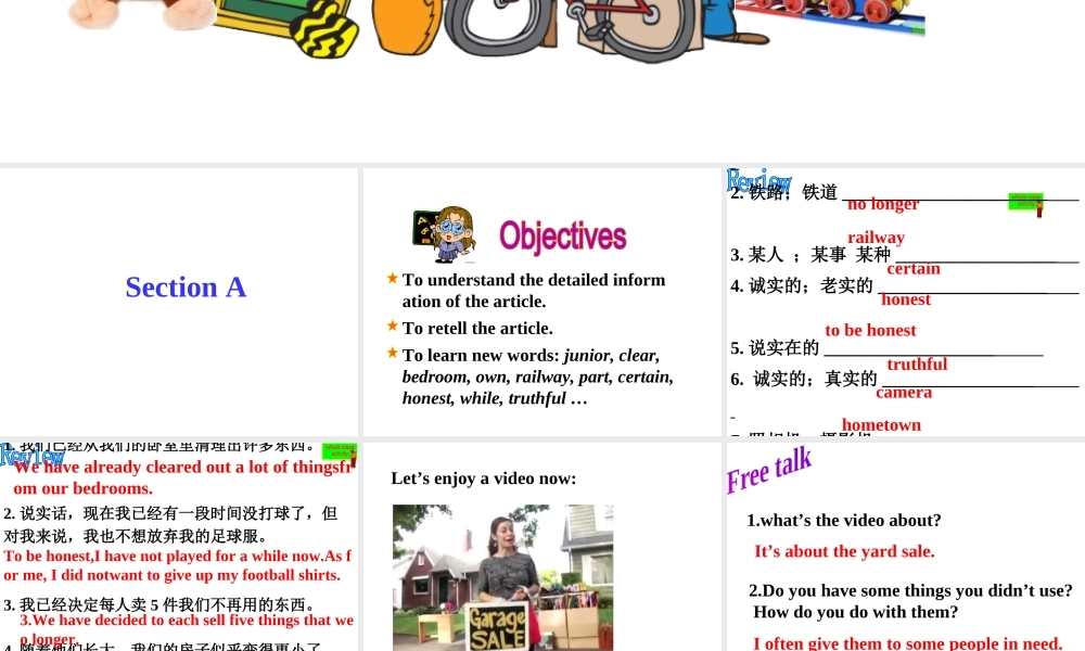 （水滴系列）八年级英语下册 Unit 10 I’ve had this bike for three years（第3课时）Section A（3a-4c）课件 （新版）人教新目标版-（新版）人教新目标版初中八年级下册英语课件