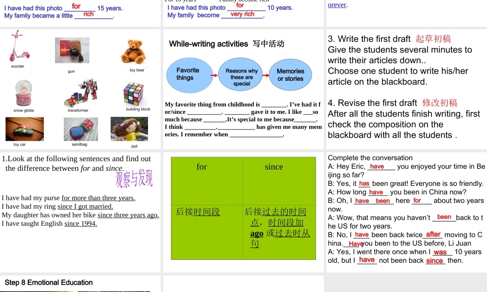 （水滴系列）八年级英语下册 Unit 10 I’ve had this bike for three years（第6课时）Section B（3a-Self Check）课件 （新版）人教新目标版-（新版）人教新目标版初中八年级下册英语课件