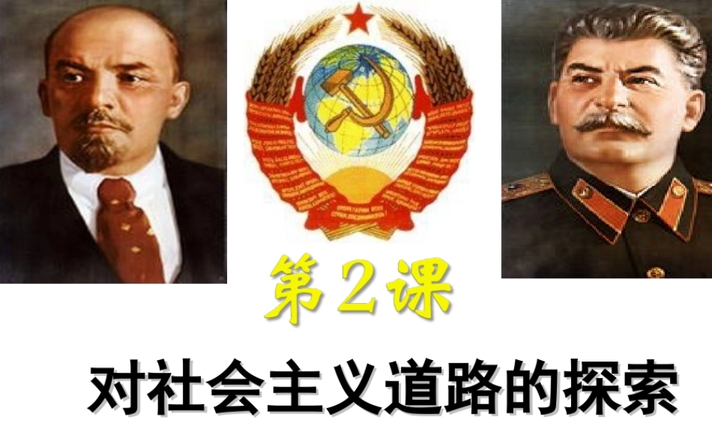 （水滴系列）九年级历史下册 第2课《社会主义道路的探索》课件 新人教版