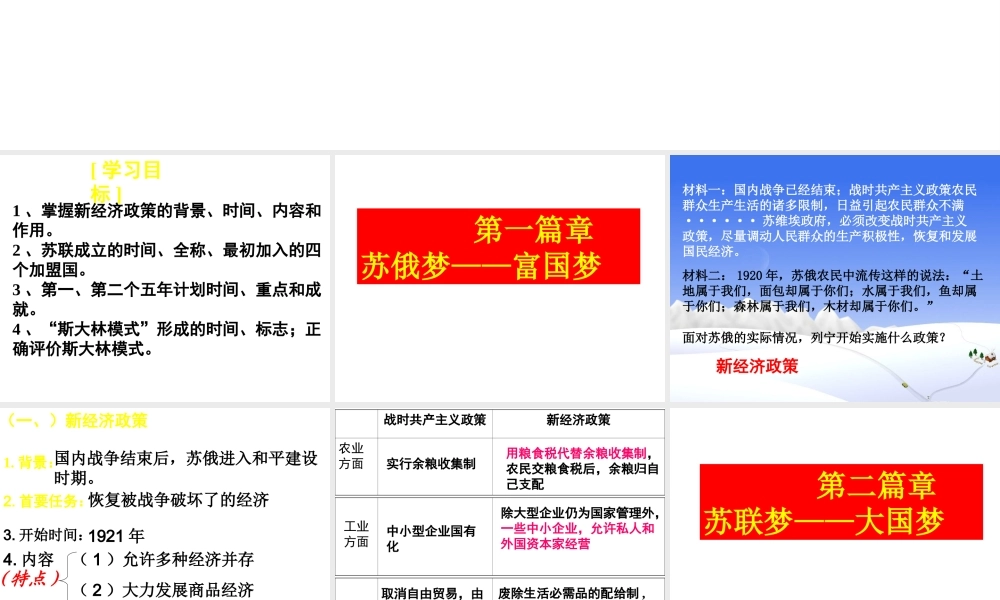 （水滴系列）九年级历史下册 第2课《社会主义道路的探索》课件 新人教版