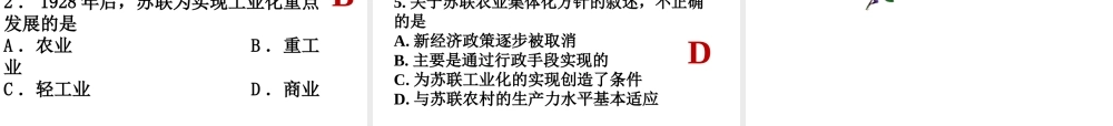 （水滴系列）九年级历史下册 第2课《社会主义道路的探索》课件 新人教版