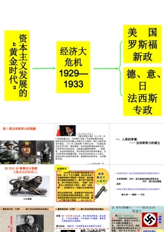 （水滴系列）九年级历史下册 第5课 法西斯势力的猖獗课件 新人教版
