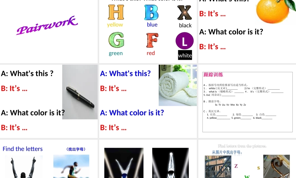 （水滴系列）七年级英语上册 Starter Unit 3 What color is it（第2课时）（1a-2e）课件 （新版）人教新目标版-（新版）人教新目标版初中七年级上册英语课件