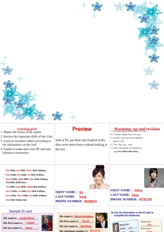 （水滴系列）七年级英语上册 Unit 1 My name’s Gina（第6课时）Section B（3a-self check）课件 （新版）人教新目标版-（新版）人教新目标版初中七年级上册英语课件