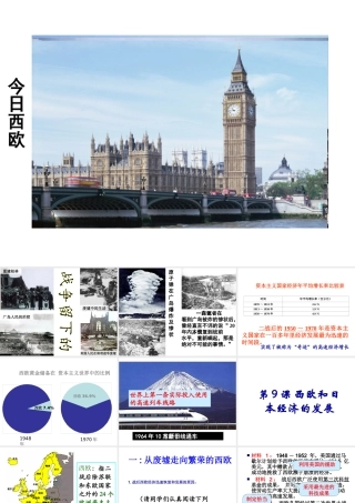 （水滴系列）九年级历史下册 第9课 西欧和日本经济的发展课件 新人教版