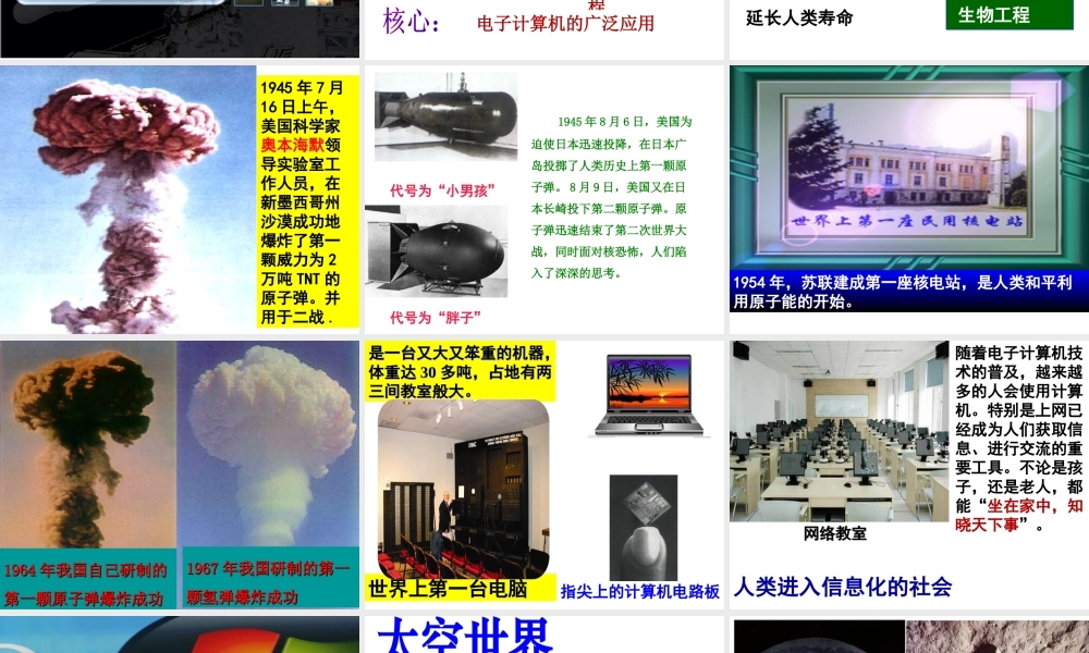 （水滴系列）九年级历史下册 第八单元 第17课 第三次科技革命课件 新人教版-新人教版初中九年级下册历史课件