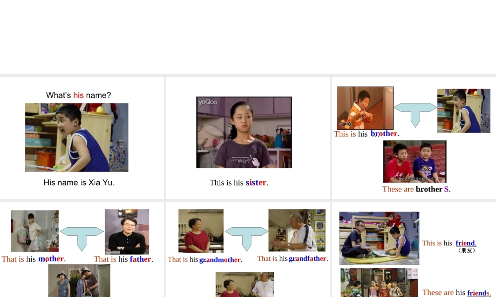 （水滴系列）七年级英语上册 Unit 2 This is my sister（第3课时）Section A（Grammar focus-3c）课件 （新版）人教新目标版-（新版）人教新目标版初中七年级上册英语课件