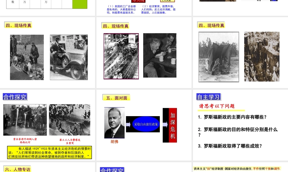 （水滴系列）九年级历史下册 第二单元 第4课《经济大危机》课件2 新人教版-新人教版初中九年级下册历史课件